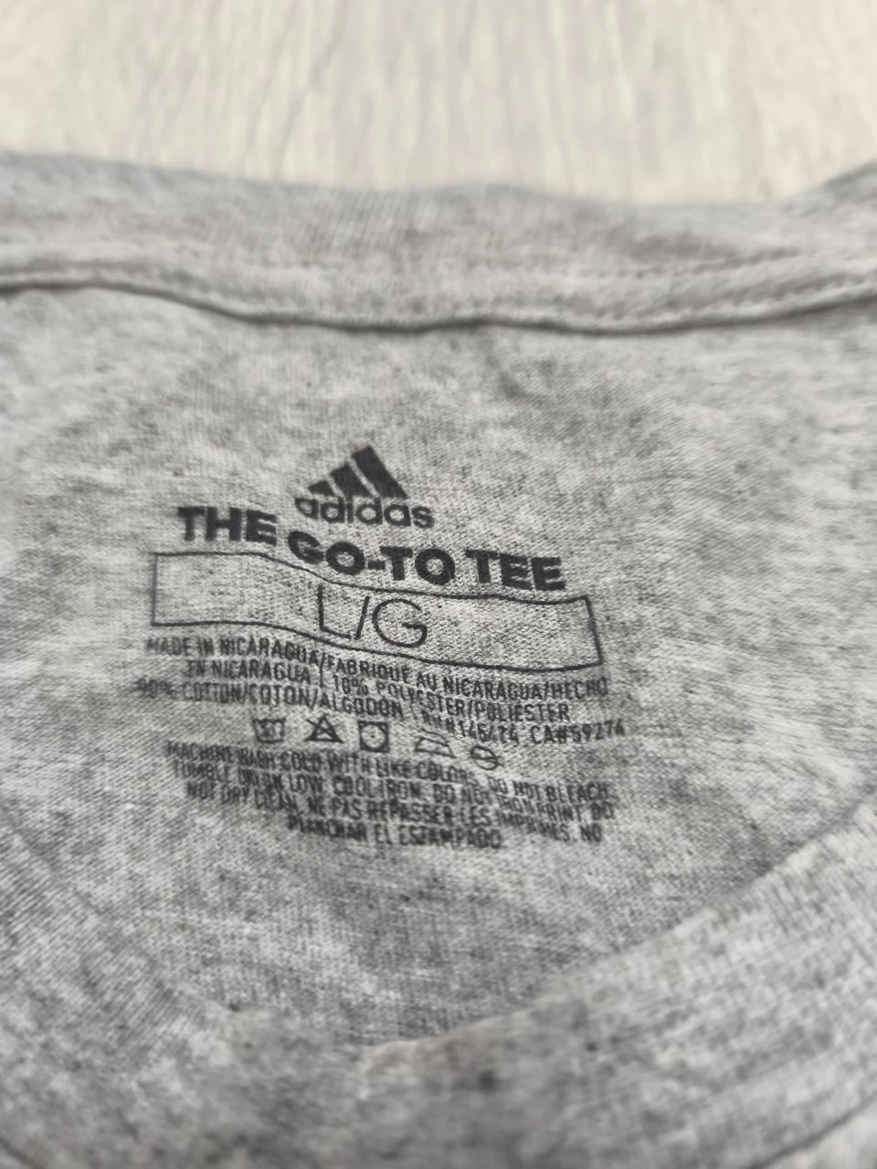 Adidas Gray T-Shirt Size L – photo 2